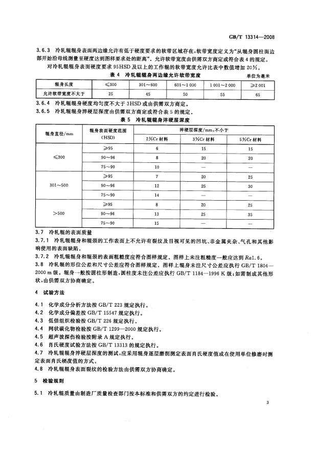 GBT-13314-2008锻钢冷轧工作辊通用技术条件